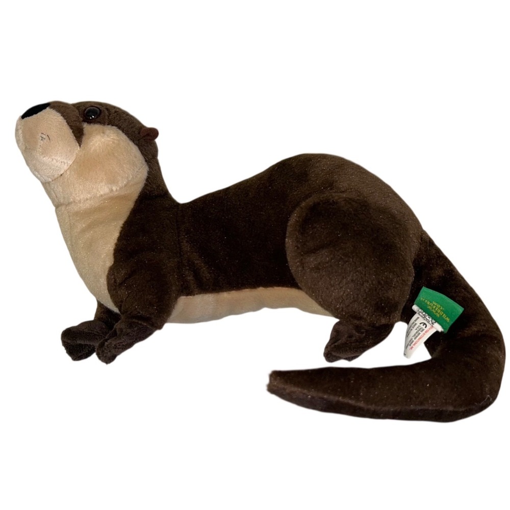 Wild Republic River Otter Plush Stuffed Animal Brown Tan 15 Inch 2014 Wildlife